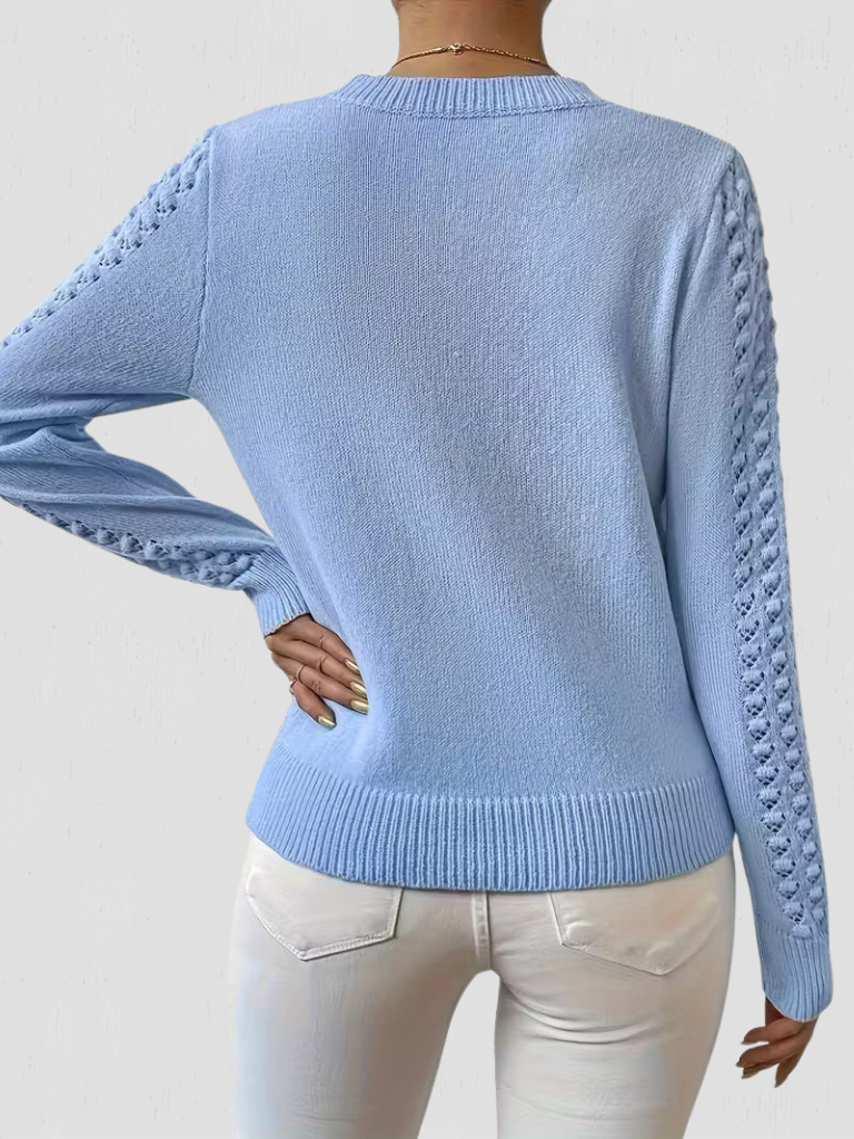 SHANNEN ČIPKOVO-PLETENÝ SVETER