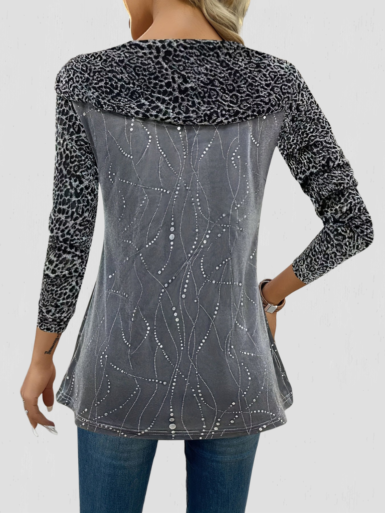 KELSEY ZDOBENÝ ZAMATOVÝ TOP